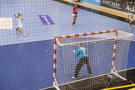 Partido Rusia - Polonia. Categoría femenina. Campeonato del Mundo Universitario de Balonmano. Antequera. Julio de 2016