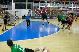 Partido Universidad de Rzeszow - Universidad del Miño. Categoría masculina. Campeonato Europeo Universitario de Balonmano. Antequera. Julio de 2017