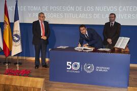 Toma de posesión de José Manuel García Nieto como profesor titular del Área de Lenguajes y Sistemas Informáticos de la Universidad de Málaga. Paraninfo. Diciembre de 2022