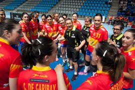 Partido Polonia - España. Categoría femenina. Campeonato del Mundo Universitario de Balonmano. Antequera. Julio de 2016