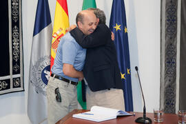 Toma de posesión de Antonio Jesús Jiménez Lara como nuevo catedrático de Biología Celular de la Universidad de Málaga. Edificio del Rectorado.  Julio de 2016