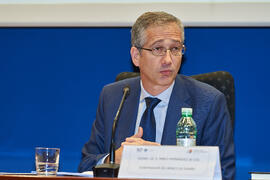 Conferencia de Pablo Hernández de Cos en la Facultad de Ciencias Económicas y Empresariales de la Universidad de Málaga. Paraninfo. Octubre de 2022