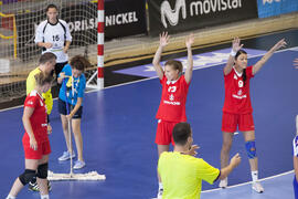 Partido Rumanía - Rusia. Categoría femenina. Campeonato del Mundo Universitario de Balonmano. Antequera. Julio de 2016